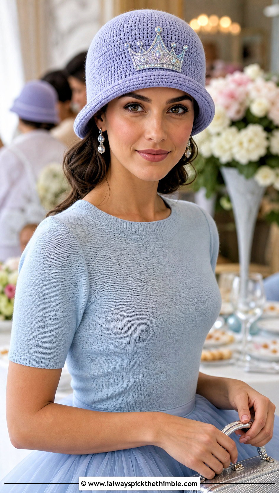 Cinderella Crown Cloche Hat With Tulle Skirt - 20 disney crochet hat outfit ideas