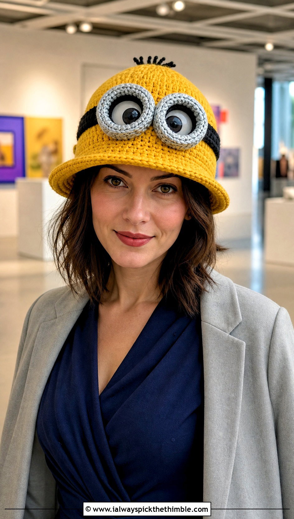 Cloche Crochet Minion Hat With Midi Dress - 25 crochet minion hat outfit ideas