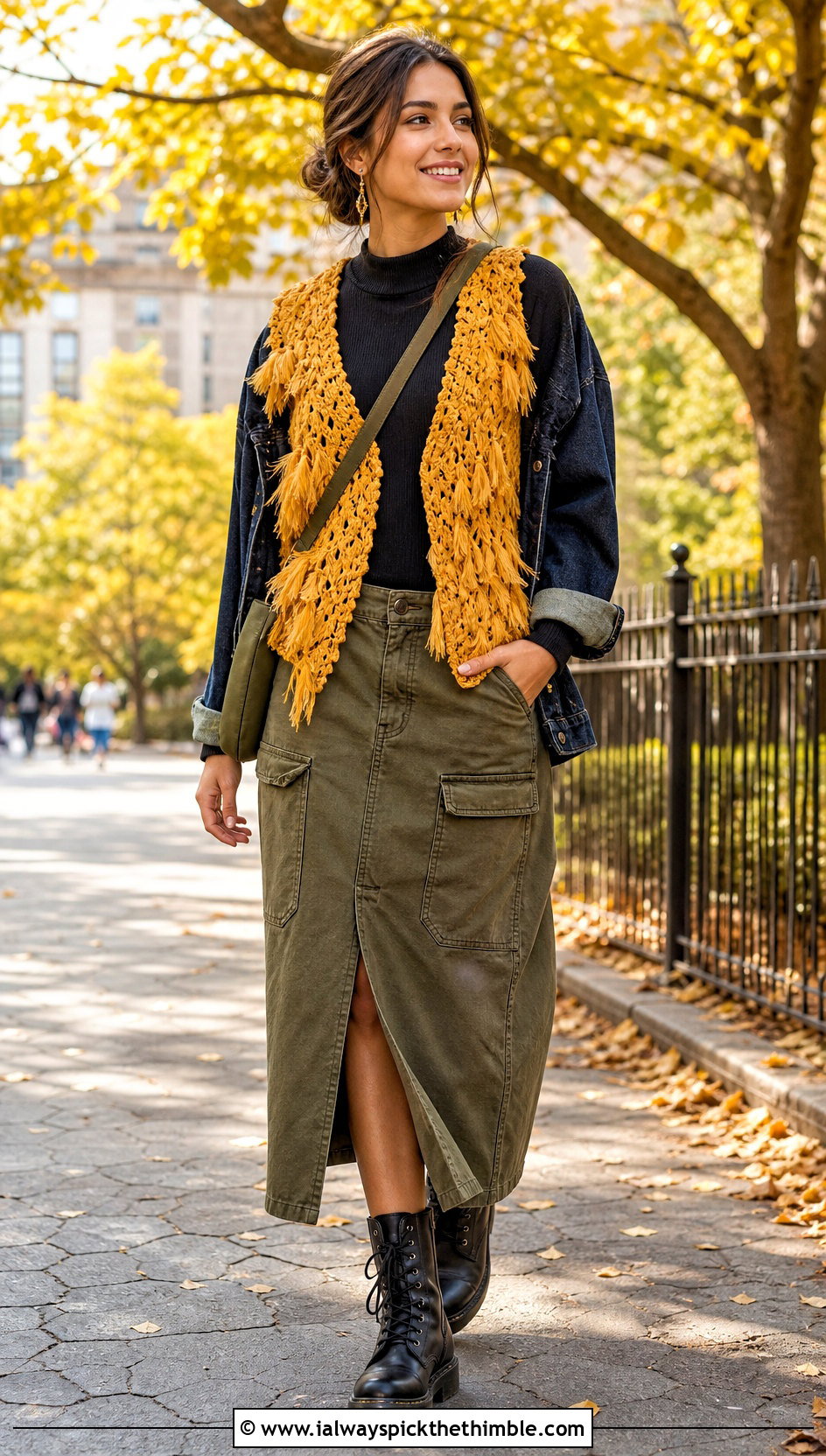 Cloud Rider Crochet Vest With Utility Skirt And Boots - 15 Cloud Rider Crochet Vest outfit ideas