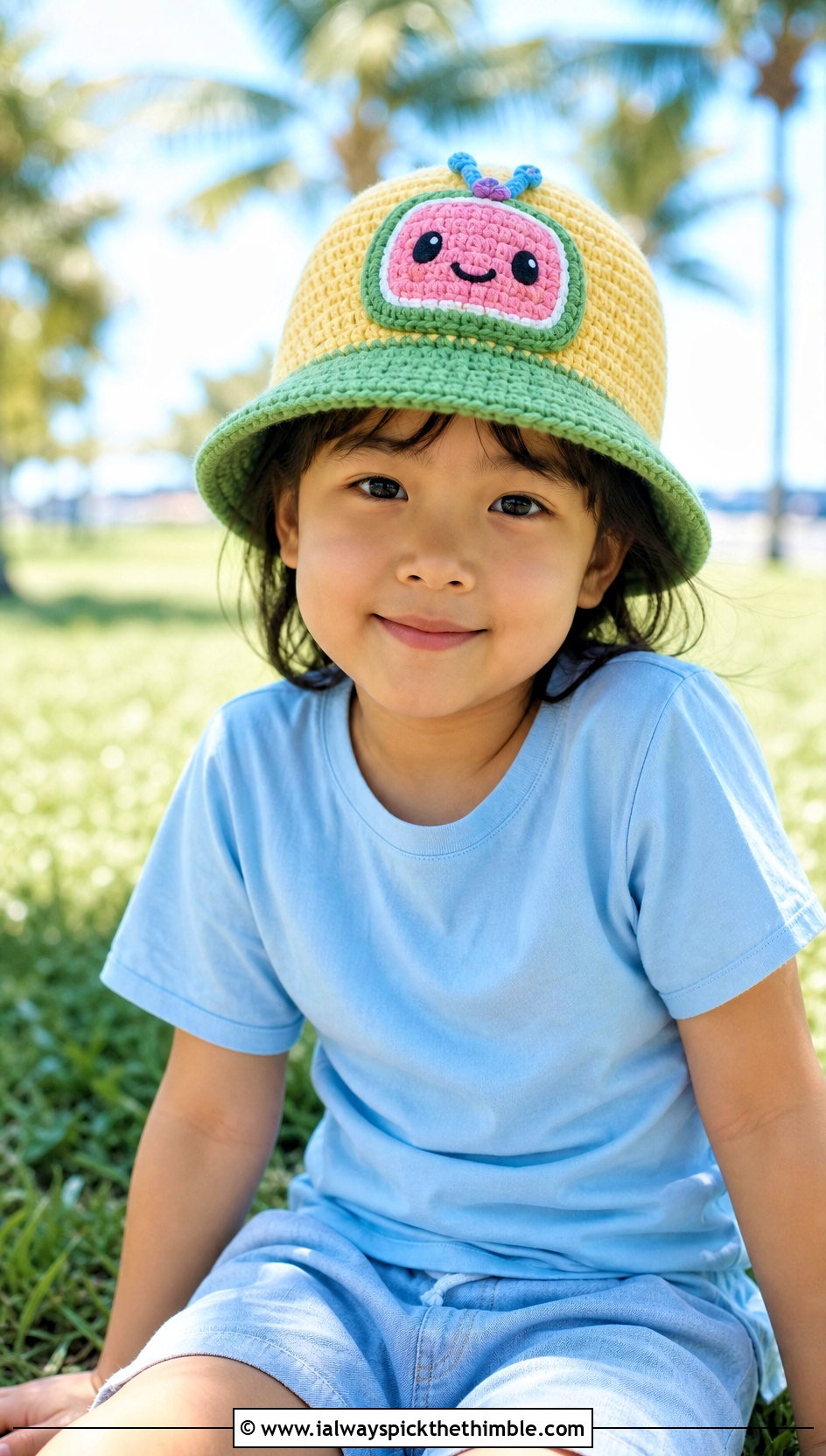 Cocomelon Crochet Bucket Hat With T Shirt And Shorts - 20 Cocomelon Crochet Hat outfit ideas