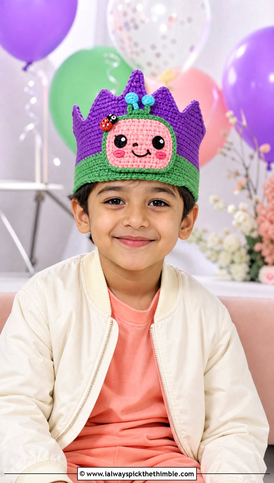 Cocomelon Crochet Crown Hat With Party Co Ord - 20 Cocomelon Crochet Hat outfit ideas