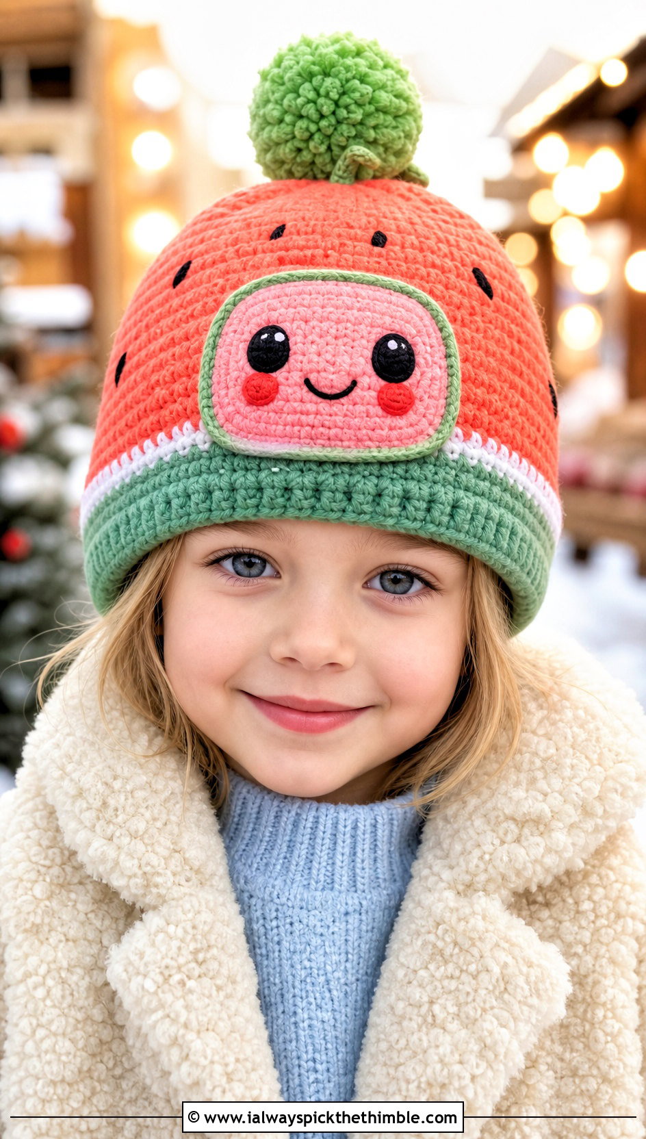 Cocomelon Crochet Pom Pom Hat With Teddy Coat - 20 Cocomelon Crochet Hat outfit ideas