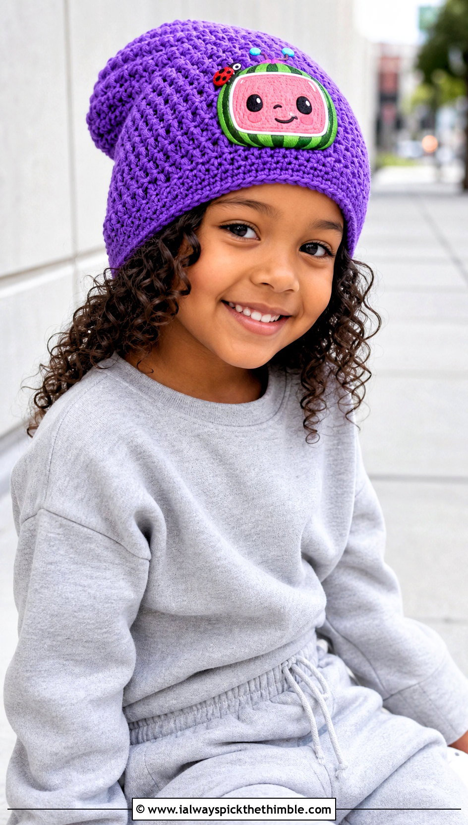 Cocomelon Crochet Slouchy Beanie With Jogger Set - 20 Cocomelon Crochet Hat outfit ideas