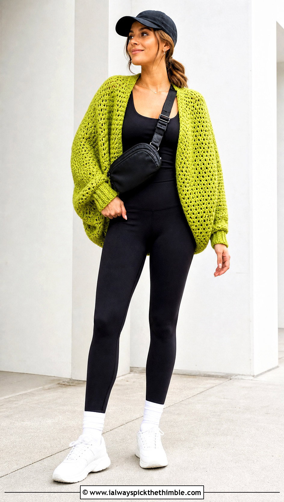Cocoon Circular Jacket With Leggings - 15 Crochet Circular Jacket outfit ideas