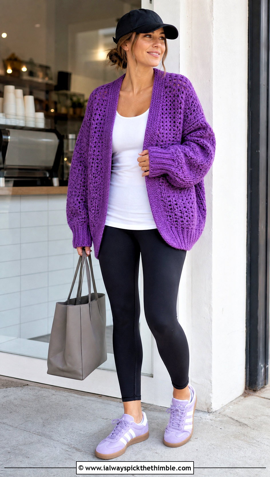 Cocoon Crochet Cardigan With Leggings - 20 3 weight yarn crochet cardigan outfit ideas