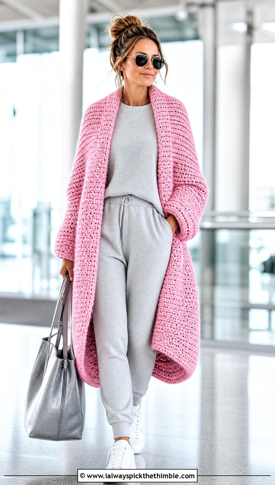 Cocoon Crochet Coat With Matching Lounge Set - 20 crochet coat ideas
