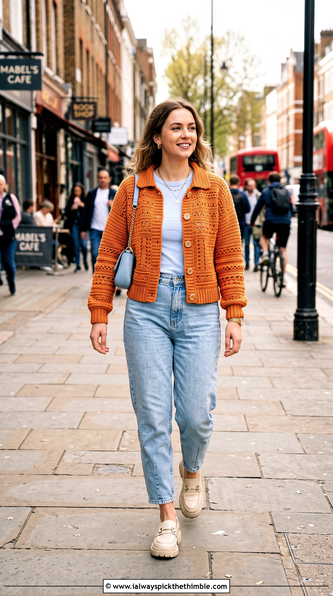 Collared Cardigan With Barrel Jeans - 25 crochet taylor swift cardigan outfit ideas