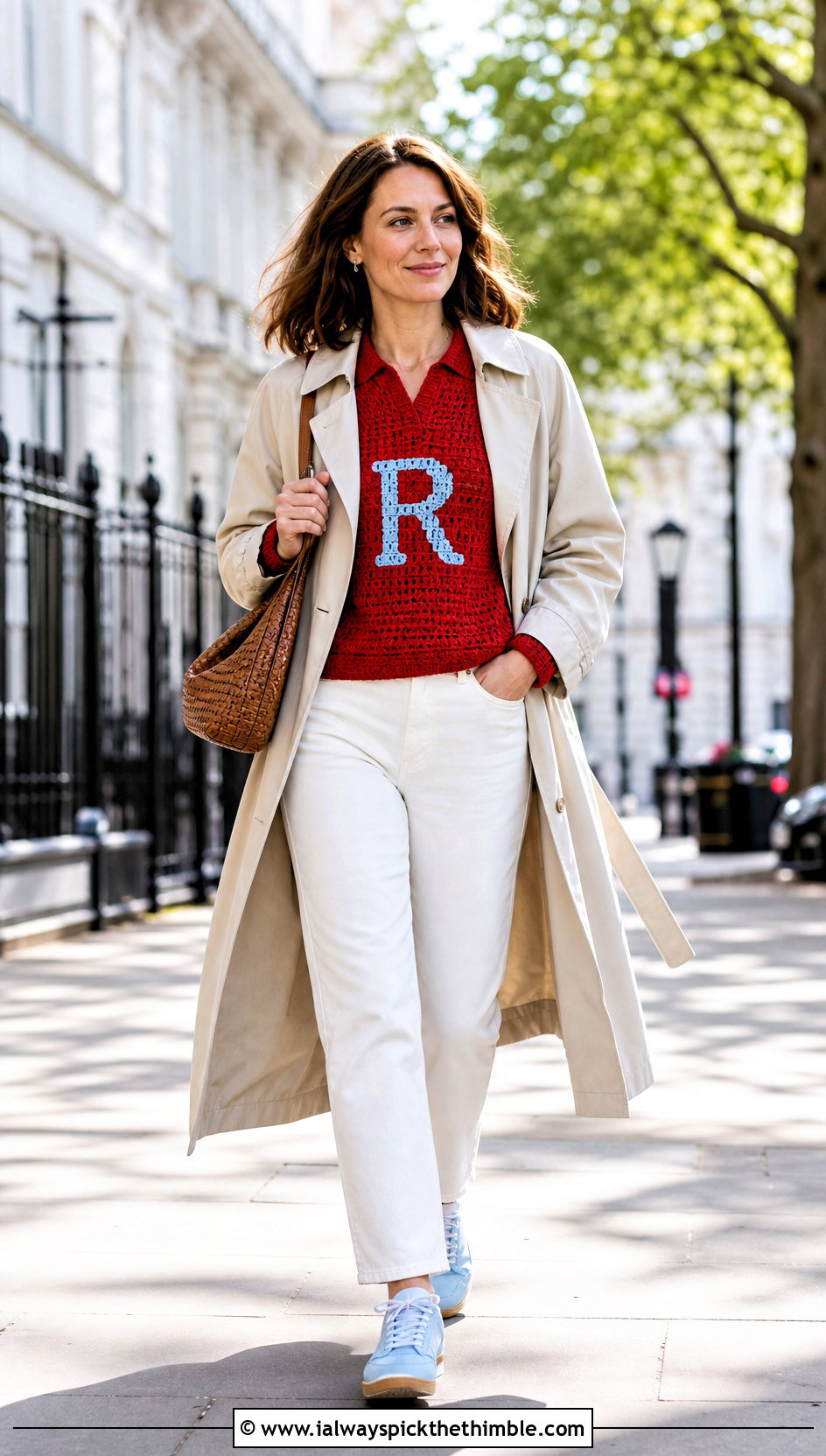 Collared Crochet Ron Weasley Sweater With White Jeans - 20 Crochet Ron Weasley Sweater outfit ideas