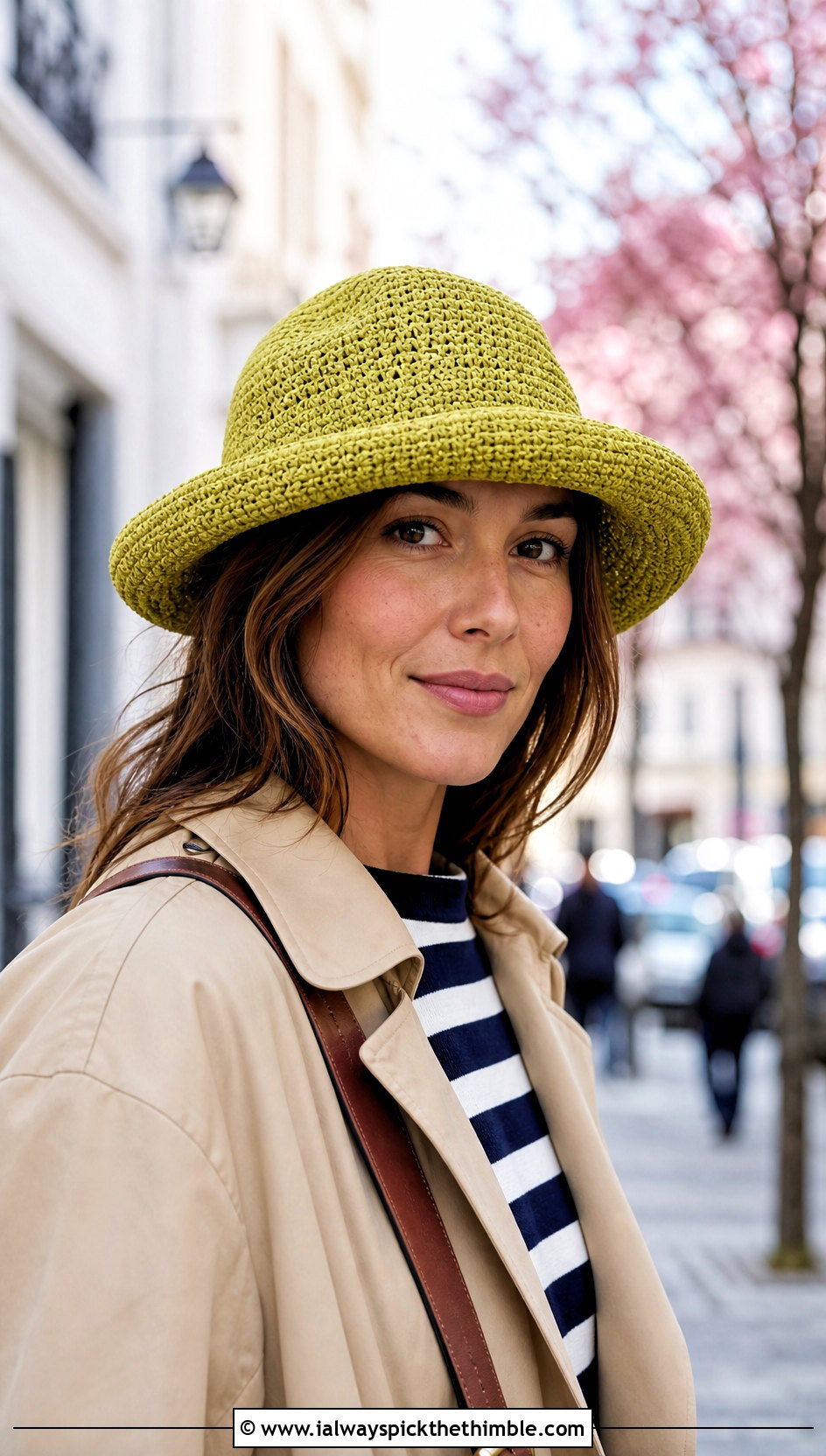 Colonial Crochet Panama Hat With Trench Coat - 15 crochet panama hat outfit ideas