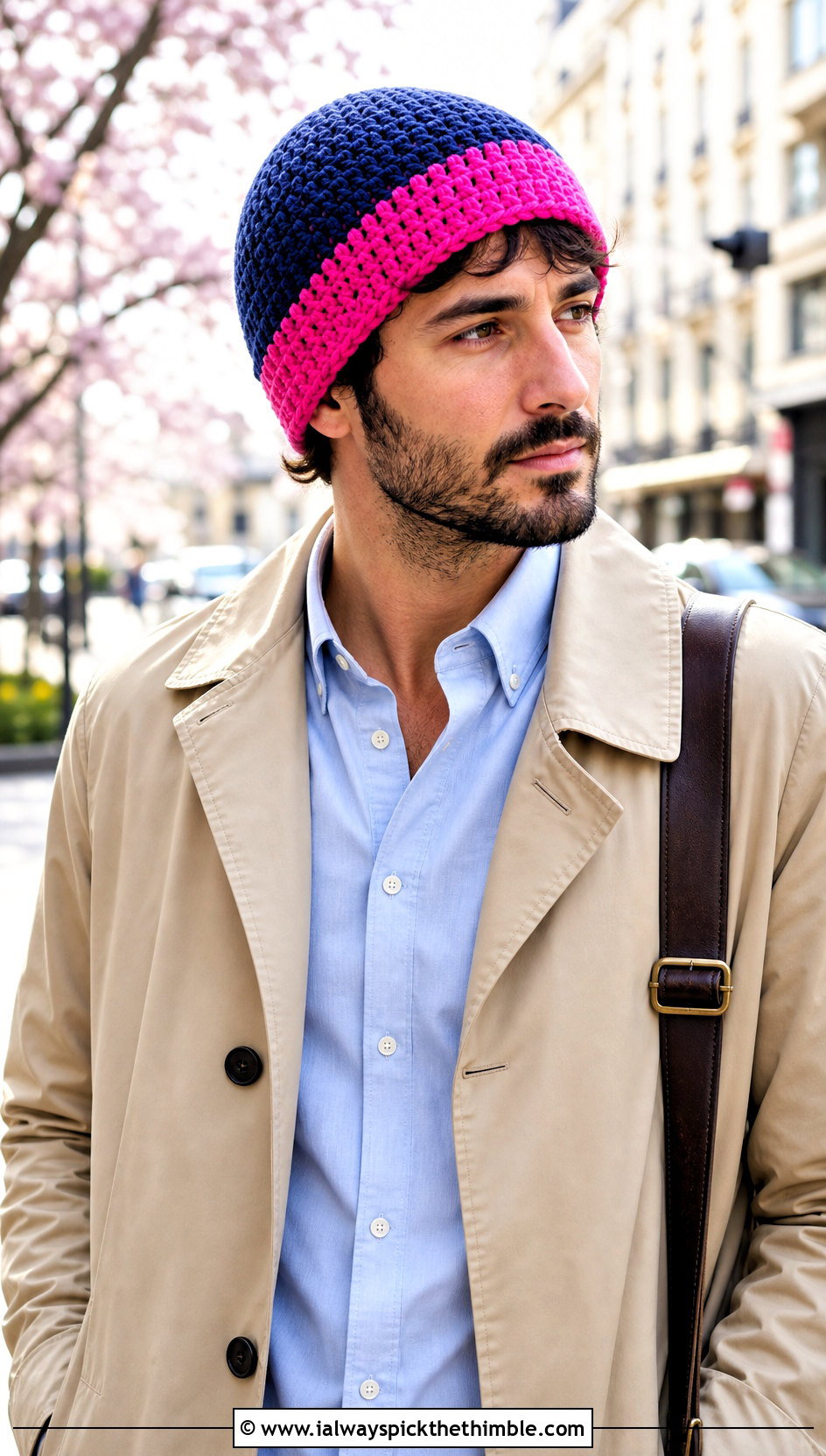 Color Block Brawny Beanie With Trench Coat - 15 brawny beanie men's crochet hat outfit ideas