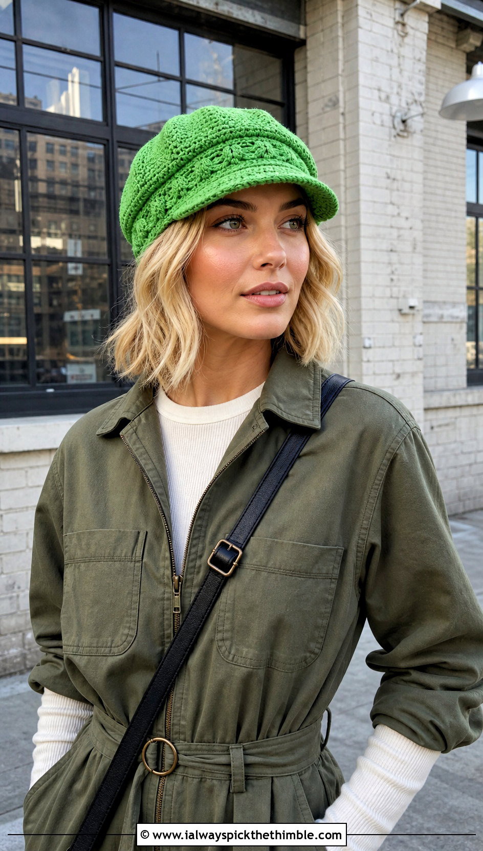 Colorado Crochet Newsboy Cap With Utility Jumpsuit - 15 Colorado Crochet Hat outfit ideas