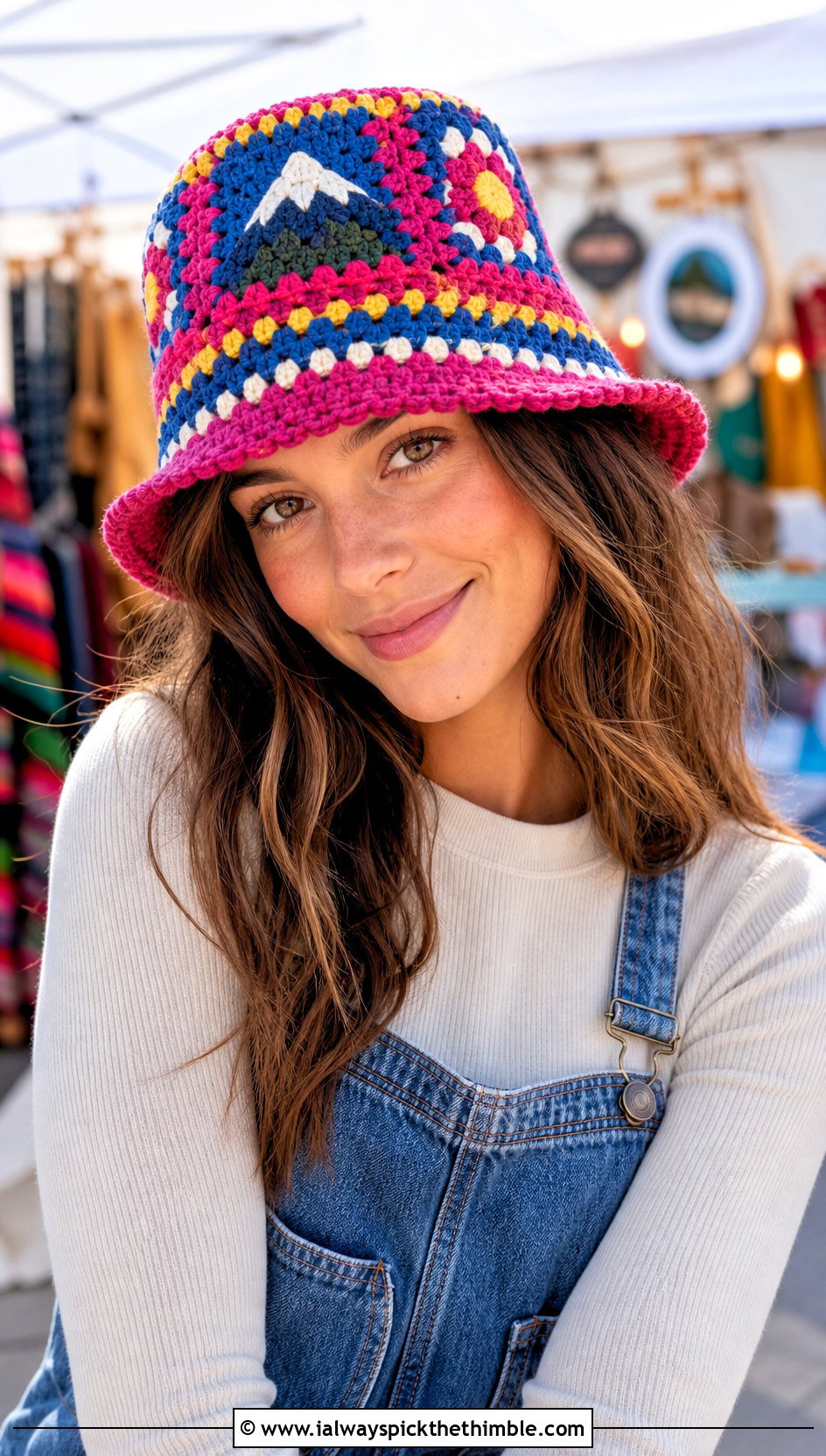 Colorado Granny Square Crochet Hat With Overalls - 15 Colorado Crochet Hat outfit ideas