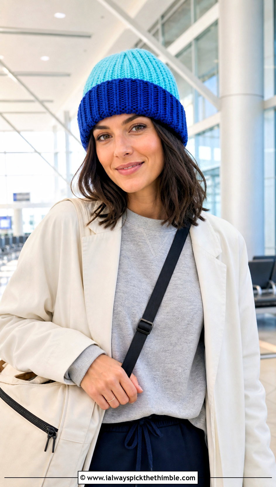 Contrast Brim 1 5 Hour Crochet Hat With Sweatshirt And Joggers - 15 1.5 Hour Crochet Hat outfit ideas