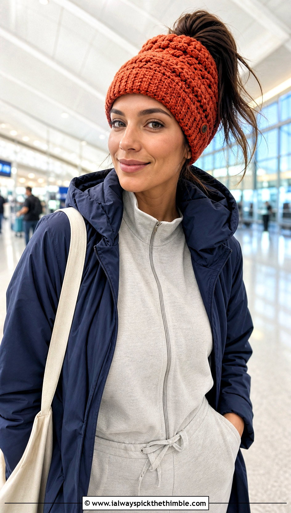 Convertible Bun Hat With Packable Coat And Travel Set - 25 crochet bun hat outfit ideas
