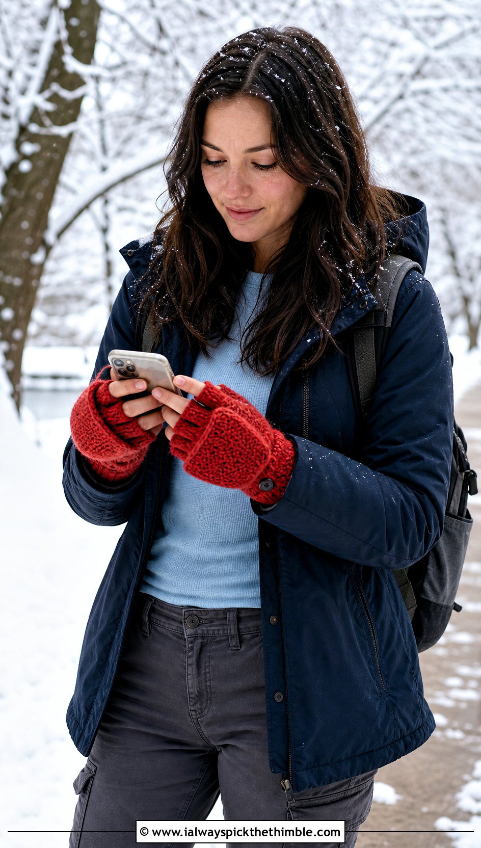 Convertible Crochet Texting Mittens With Parka - 15 Crochet Texting Gloves outfit ideas