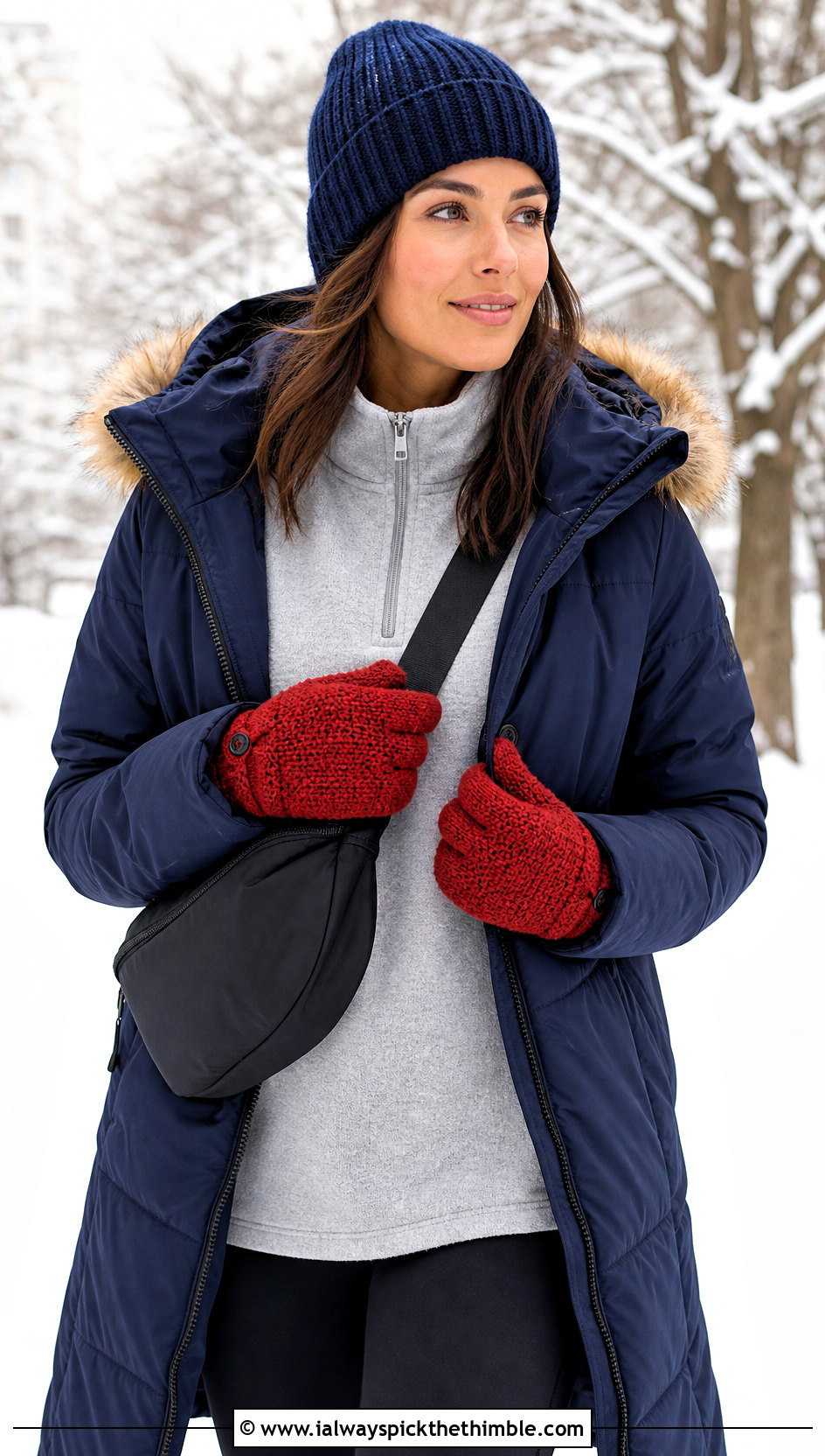 Convertible Finger Cap Tabi Crochet Mittens With Parka And Leggings - 20 Tabi Crochet Mittens outfit ideas