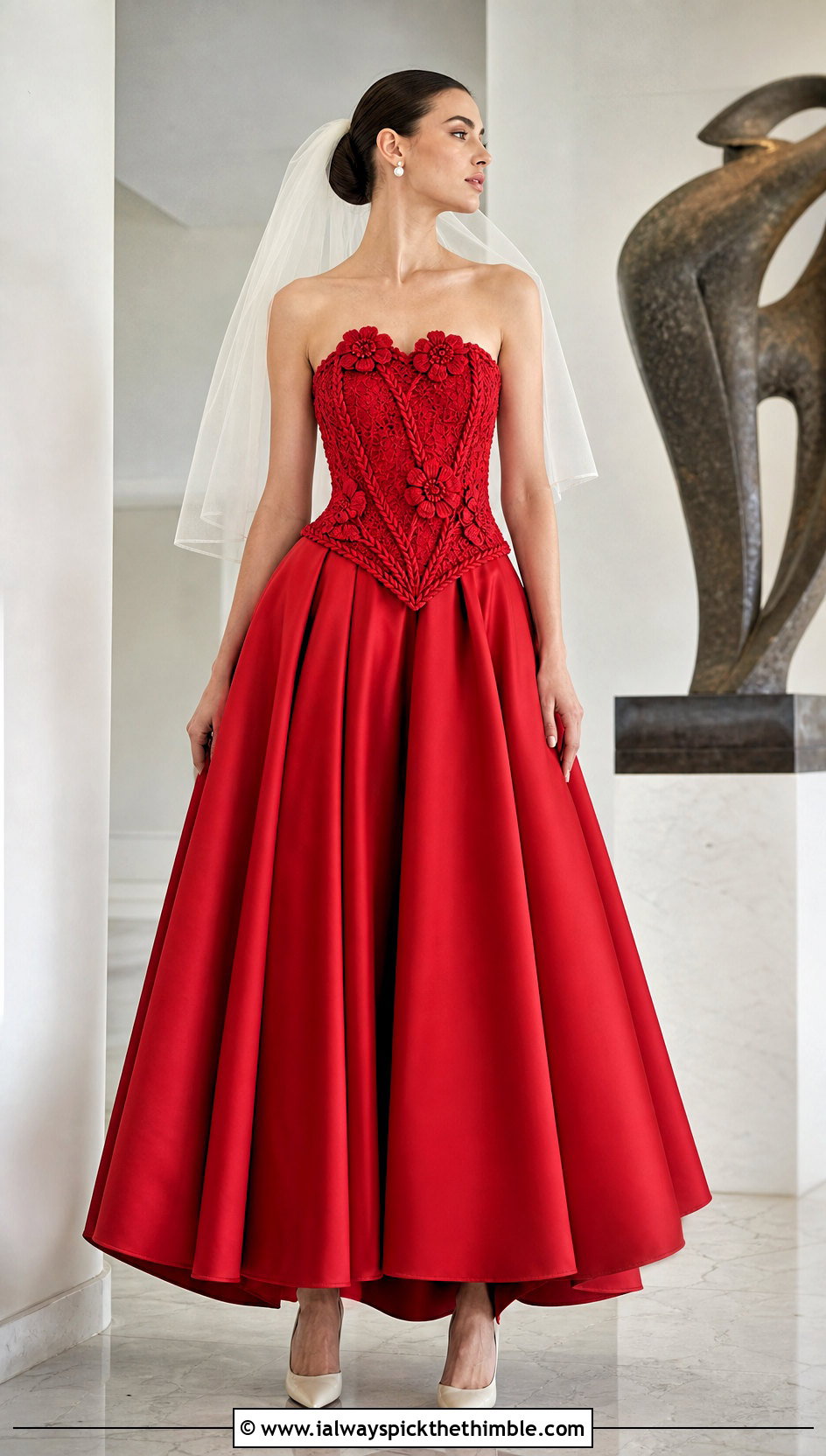 Cork Crochet Basque Waist Wedding Dress - 20 irish lace crochet wedding dress outfit ideas