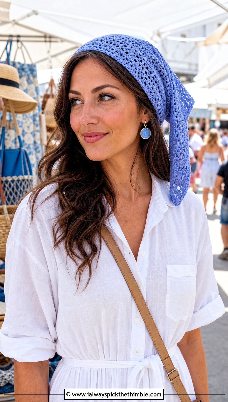 Cotton Crochet Link Hat With Shirt Dress - 20 crochet link hat outfit ideas