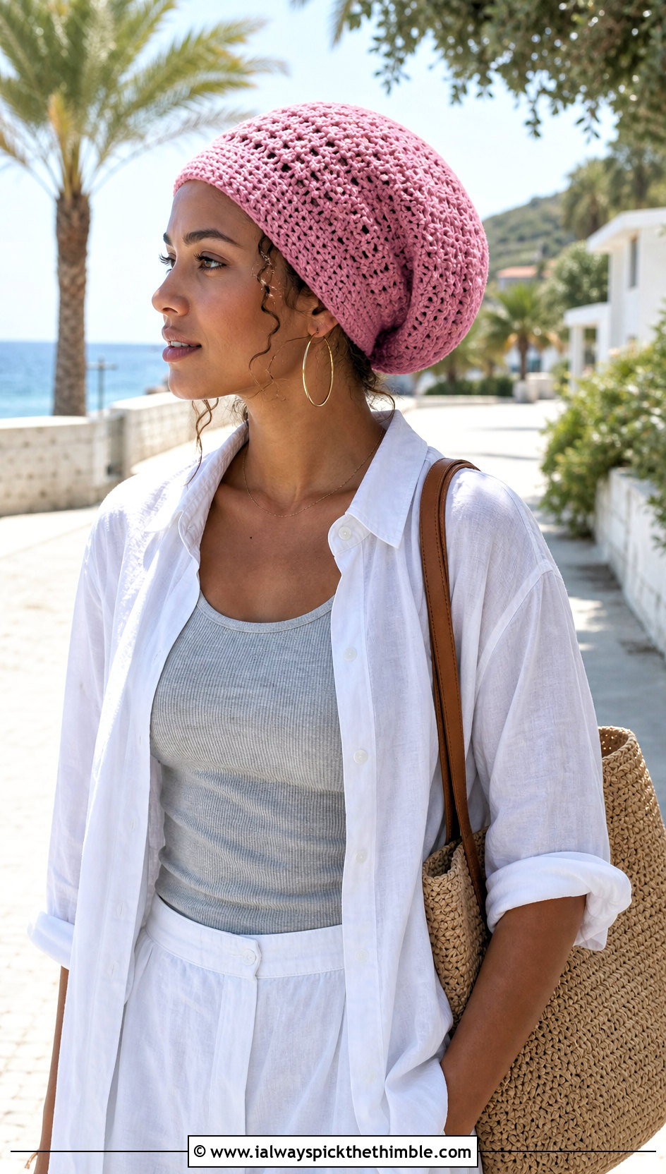 Cotton Crochet Rasta Tam Hat With Linen Set - 20 crochet rasta tam hat outfit ideas