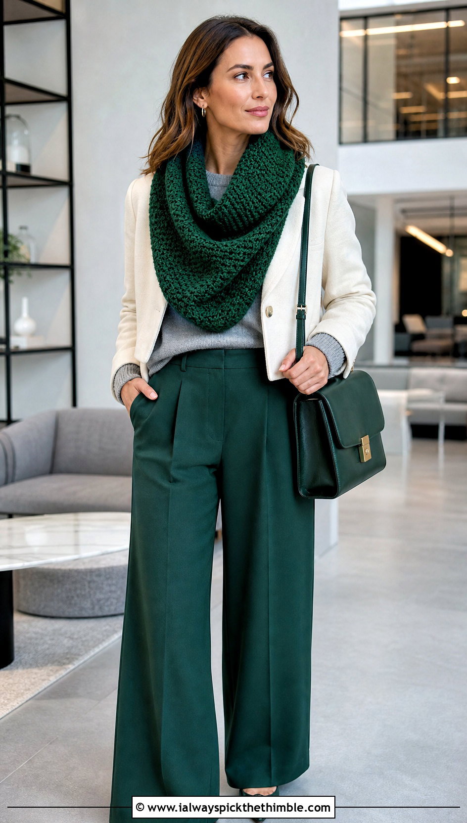 Cowl Half Double Crochet Scarf With Matching Separates - 20 Half Double Crochet Scarf outfit ideas