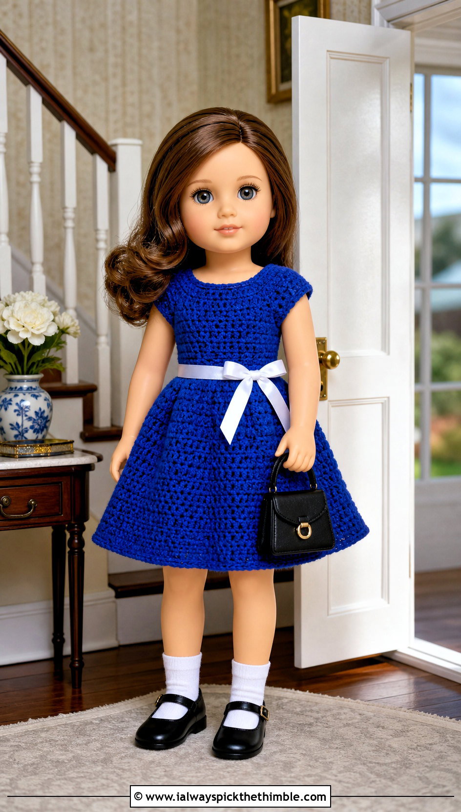 Crochet A Line Dress With Mary Jane Shoes - 25 crochet doll clothes and outfit ideas