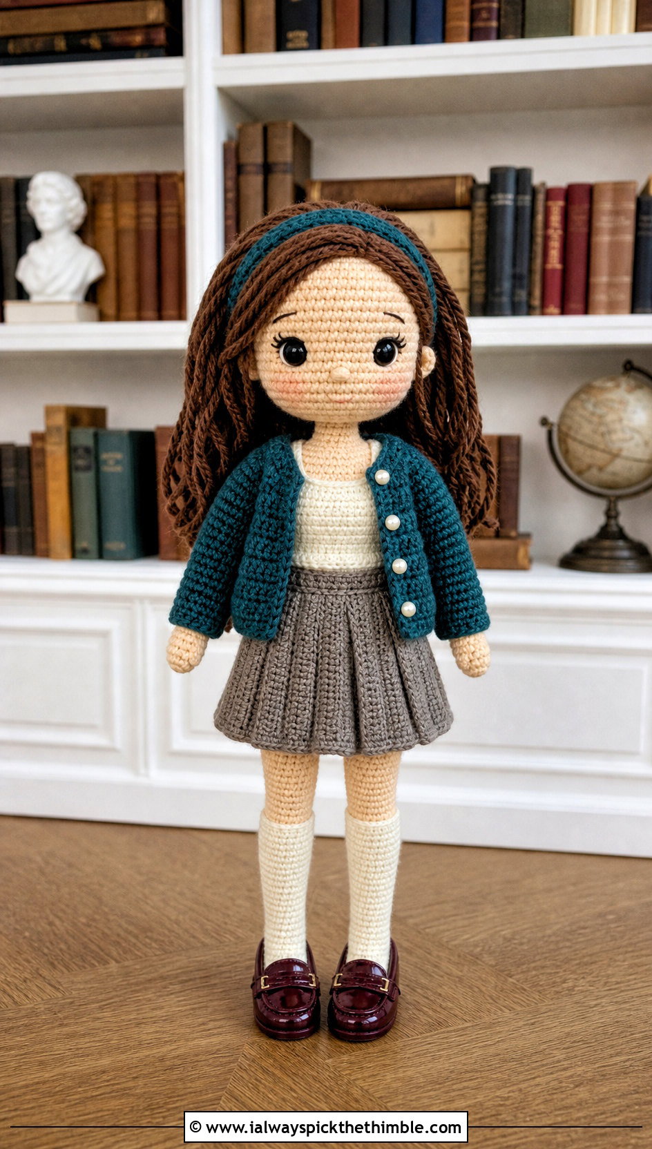 Crochet Amigurumi Doll Cardigan And Pleated Skirt Outfit - 20 Crochet Amigurumi Doll Clothes and outfit ideas