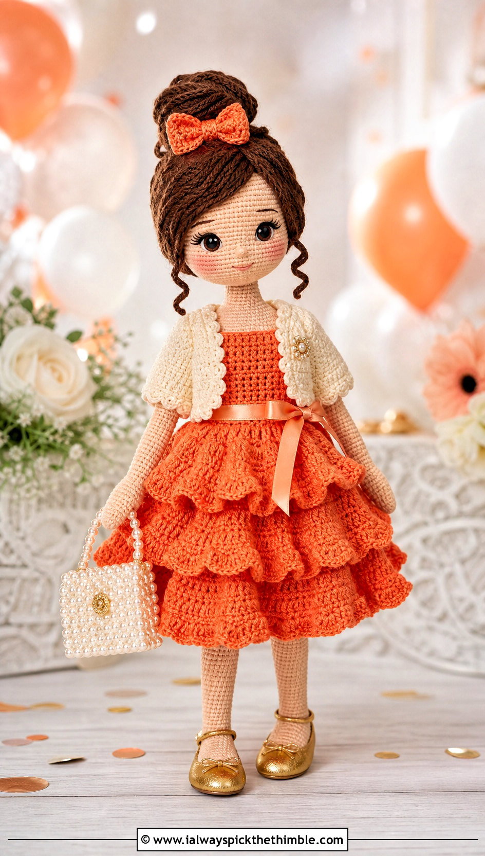 Crochet Amigurumi Doll Ruffle Party Dress Outfit - 20 Crochet Amigurumi Doll Clothes and outfit ideas
