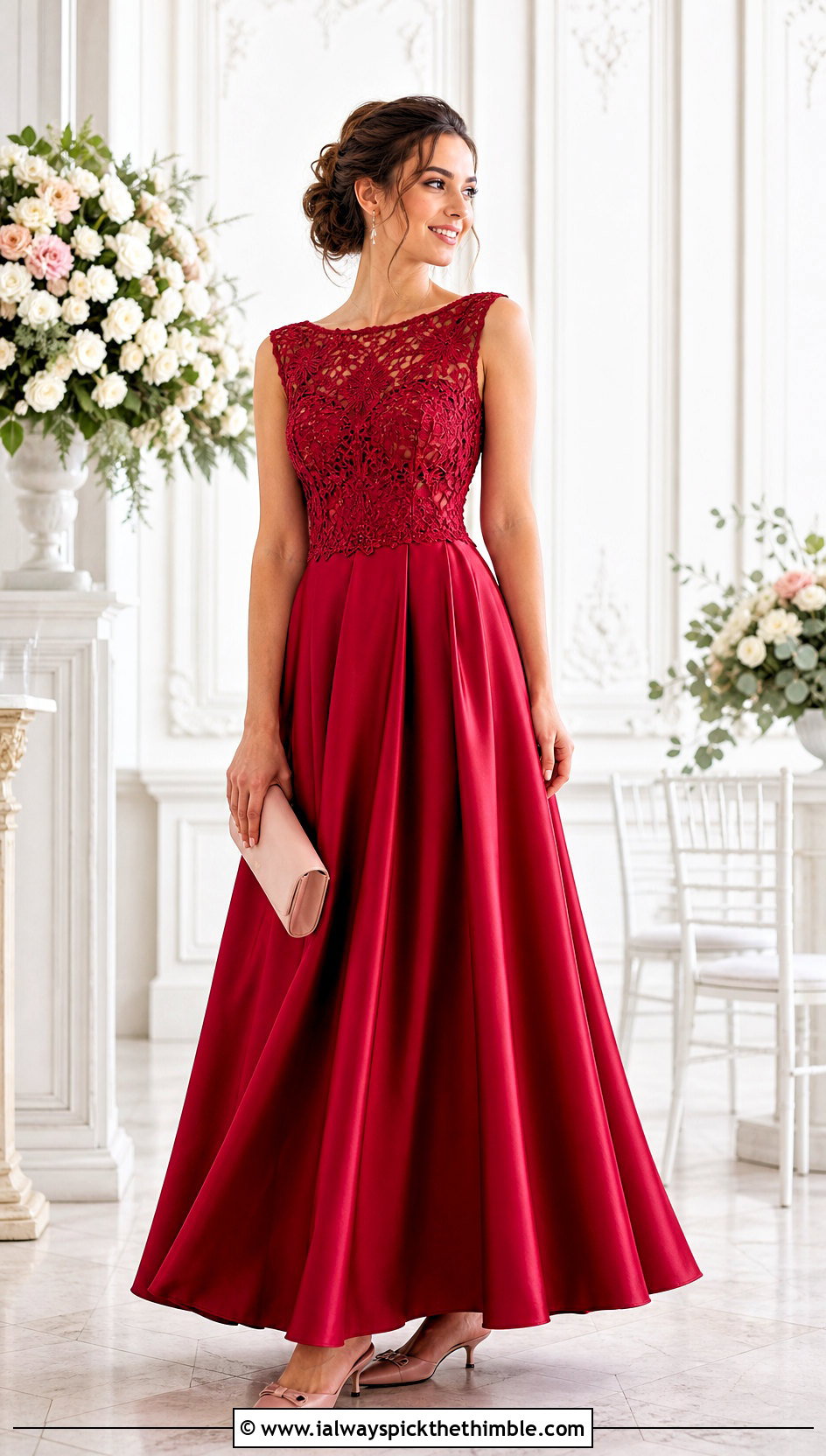 Crochet And Satin Wedding Dress With Kitten Heels - 15 Elegant Crochet Wedding Dress outfit ideas