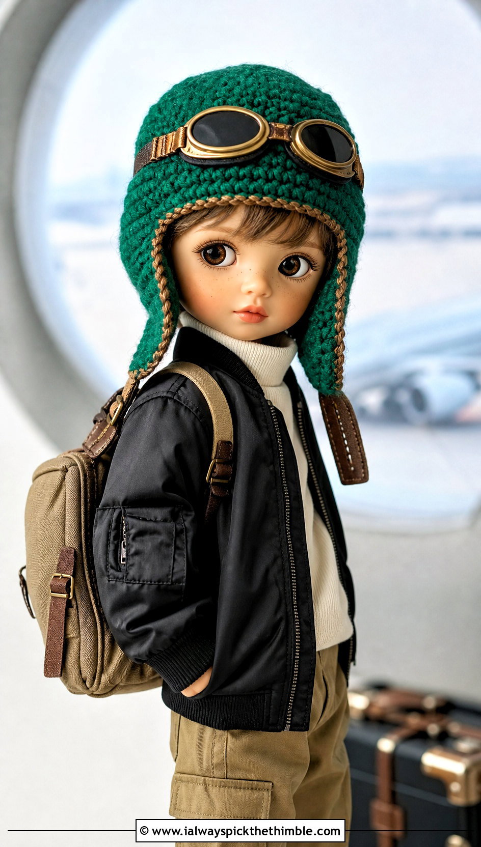 Crochet Aviator Hat Doll Outfit With Bomber Jacket - 25 crochet hat for doll outfit ideas