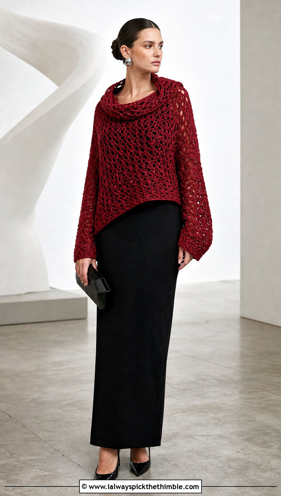 Crochet Azel Pullover Over A Column Dress - 15 Crochet Azel Pullover outfit ideas