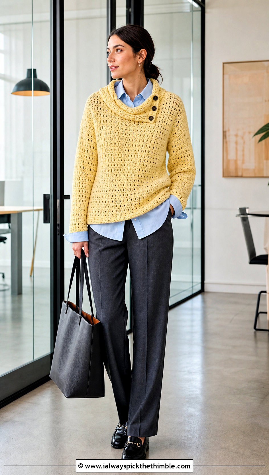 Crochet Azel Pullover With Tailored Trousers - 15 Crochet Azel Pullover outfit ideas