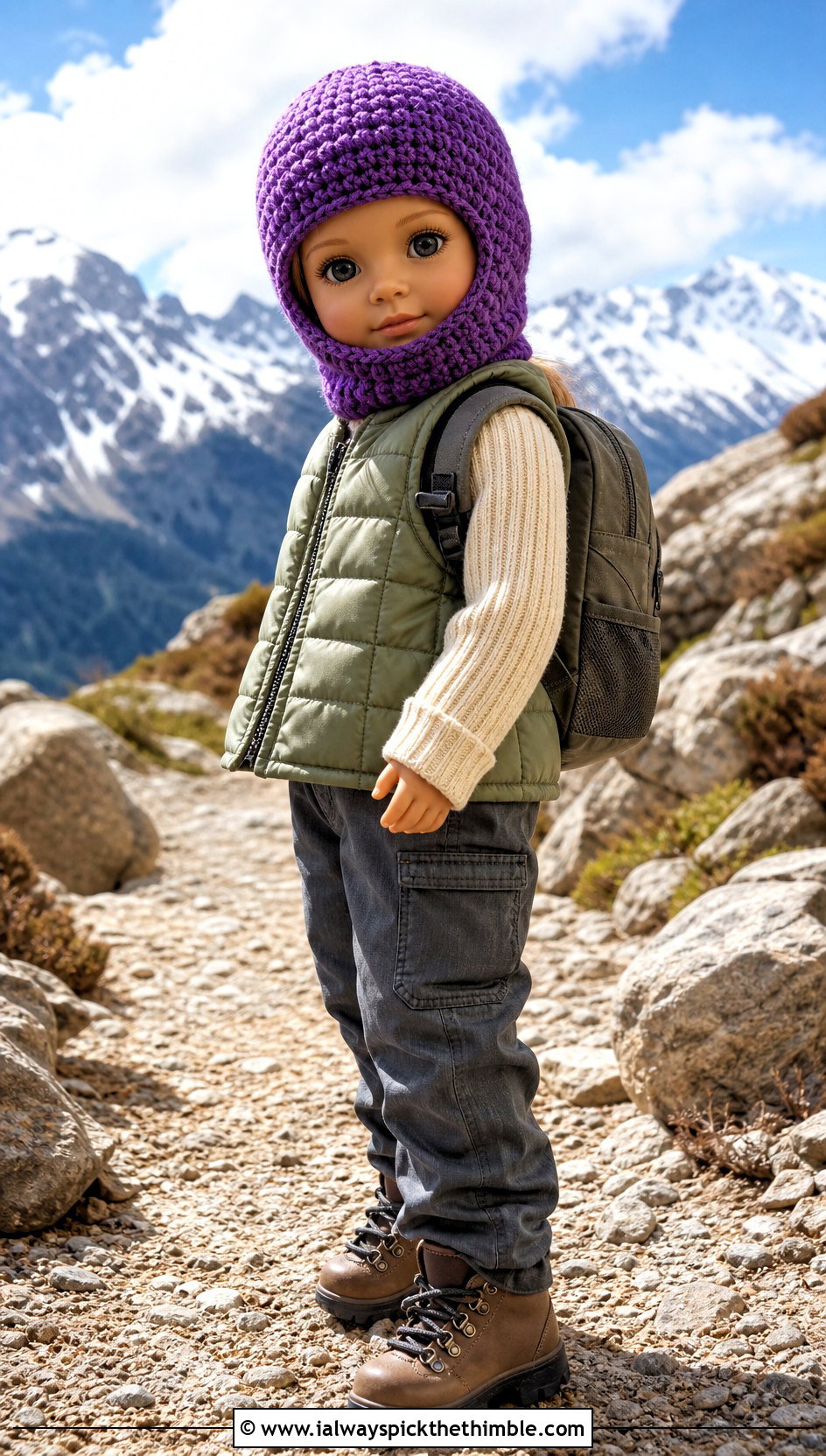 Crochet Balaclava Hat Doll Outfit With Quilted Vest - 25 crochet hat for doll outfit ideas