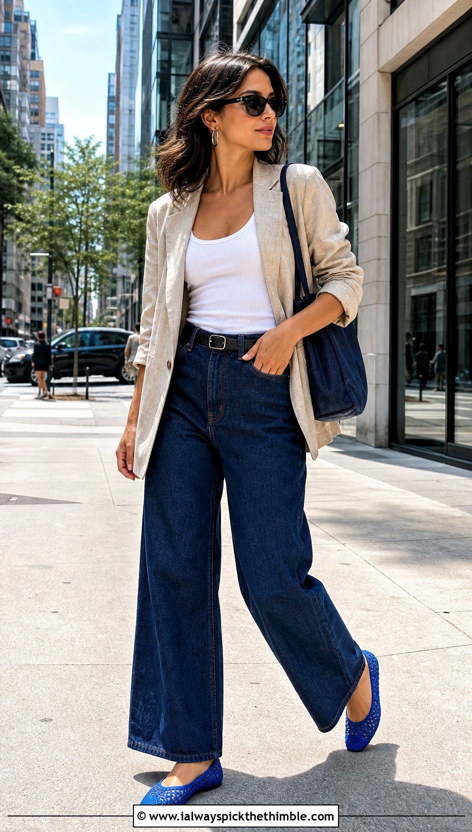 Crochet Ballet Flats With Wide Leg Jeans - 15 Crochet Shoes For Adults outfit ideas