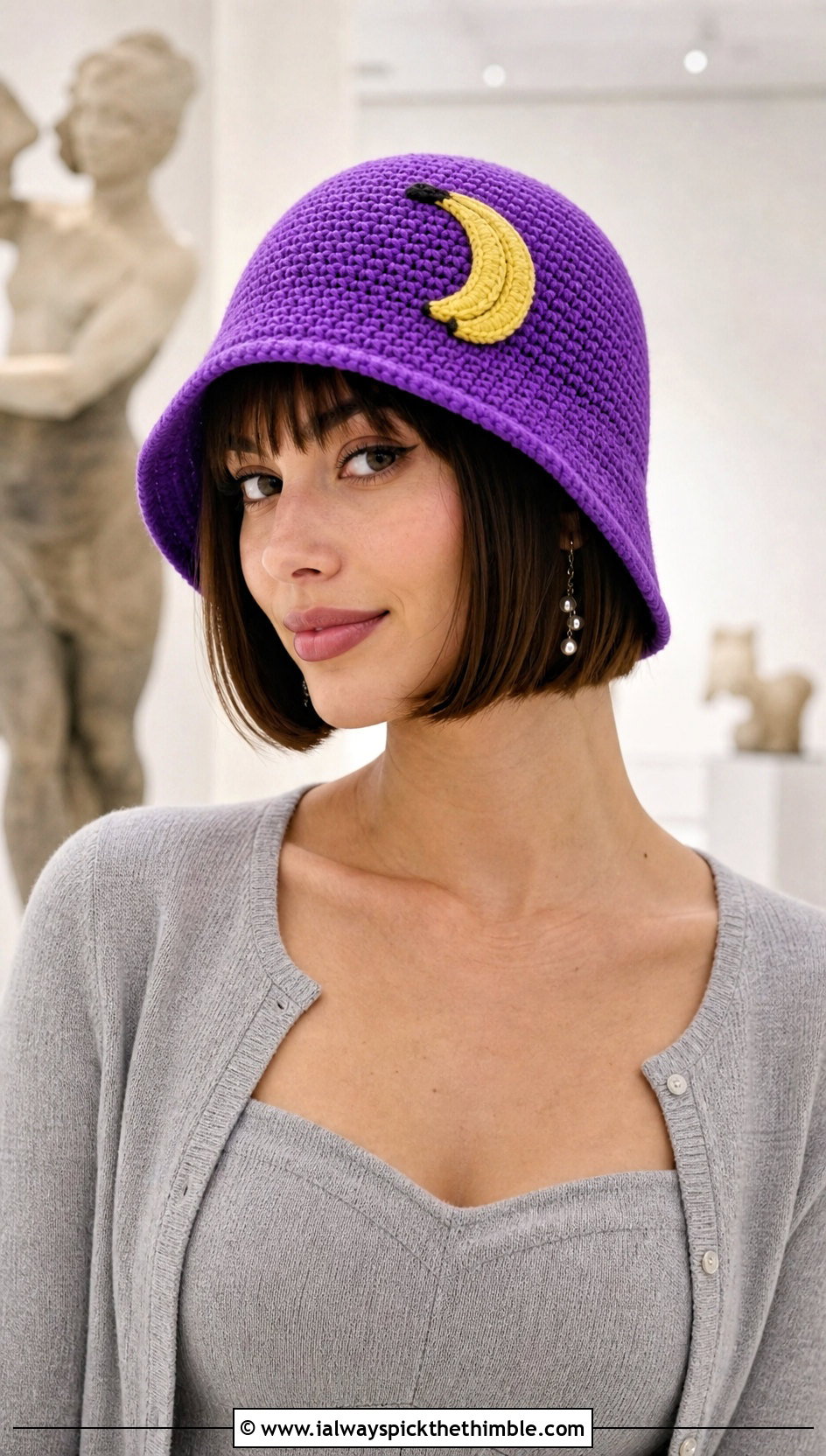 Crochet Banana Cloche Hat With Midi Dress - 20 crochet banana hat outfit ideas