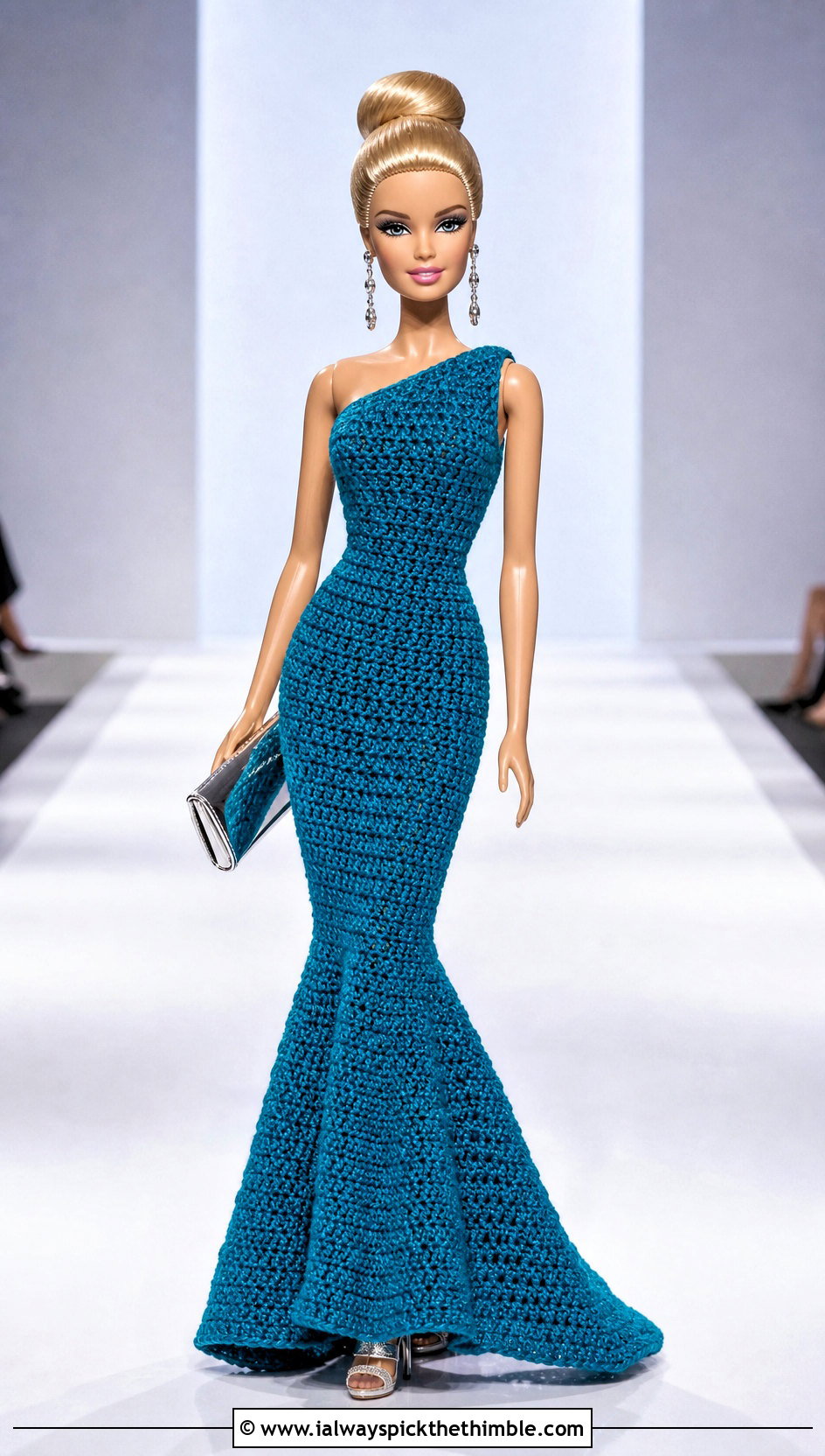Crochet Barbie Mermaid Evening Gown With Clutch - 25 crochet barbie doll clothes and outfit ideas