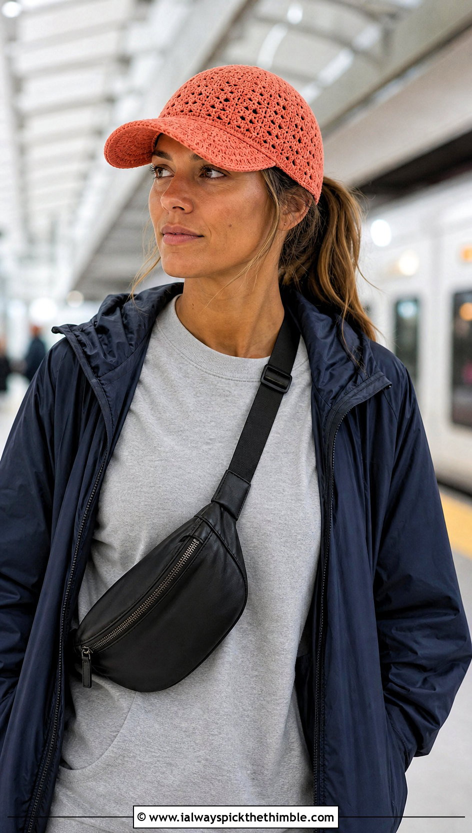 Crochet Baseball Cap With Athleisure - 20 Unisex Crochet Hat outfit ideas