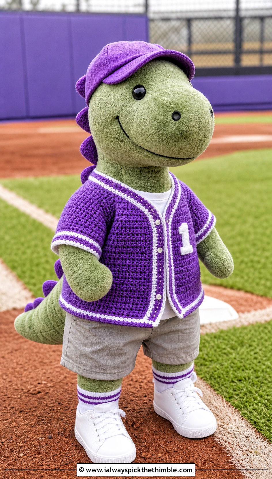 Crochet Baseball Jersey With Cotton Shorts - 25 crochet clothes for stuffed animals outfit ideas