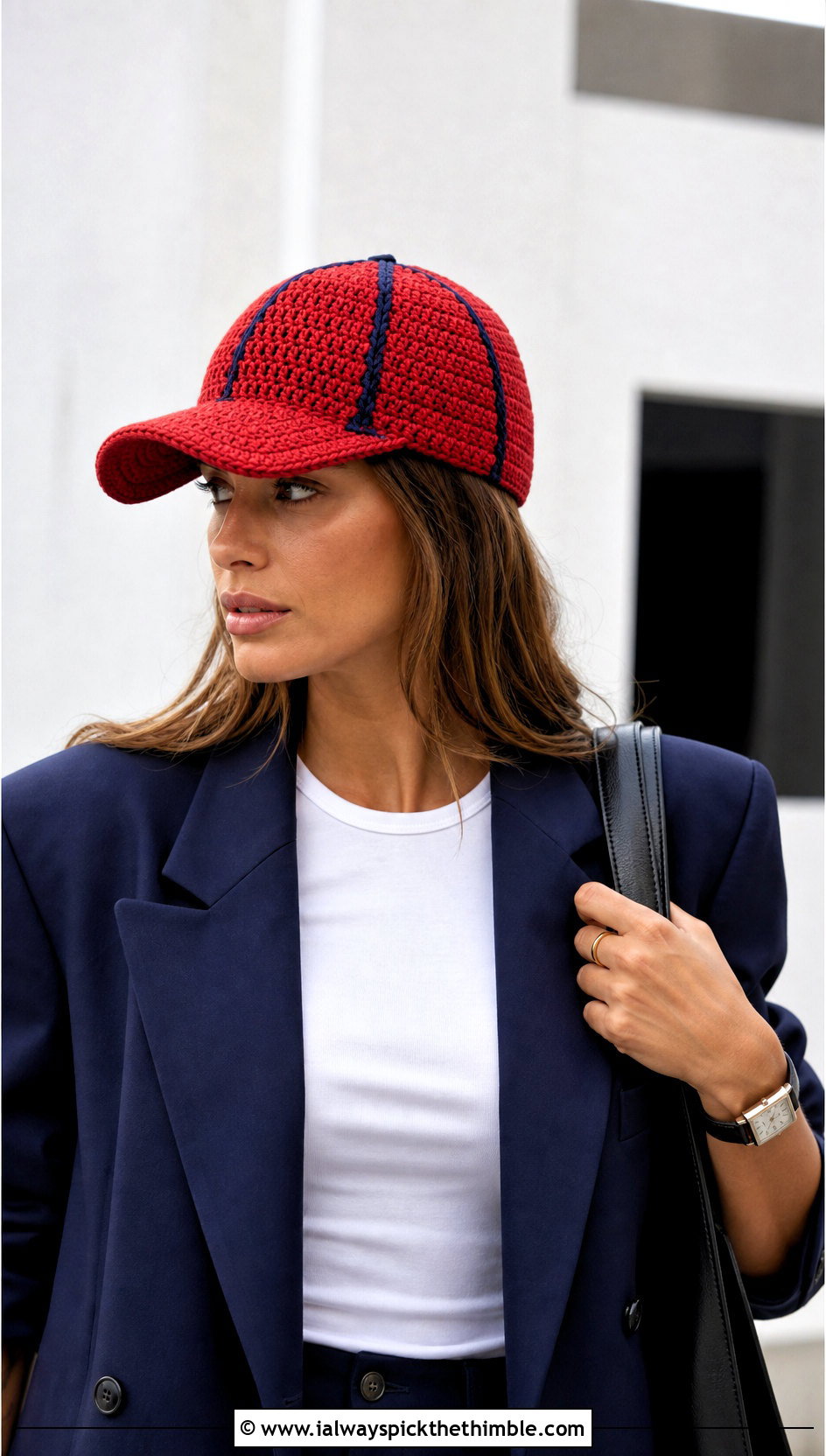 Crochet Basketball Baseball Cap With Blazer - 20 crochet basketball hat outfit ideas