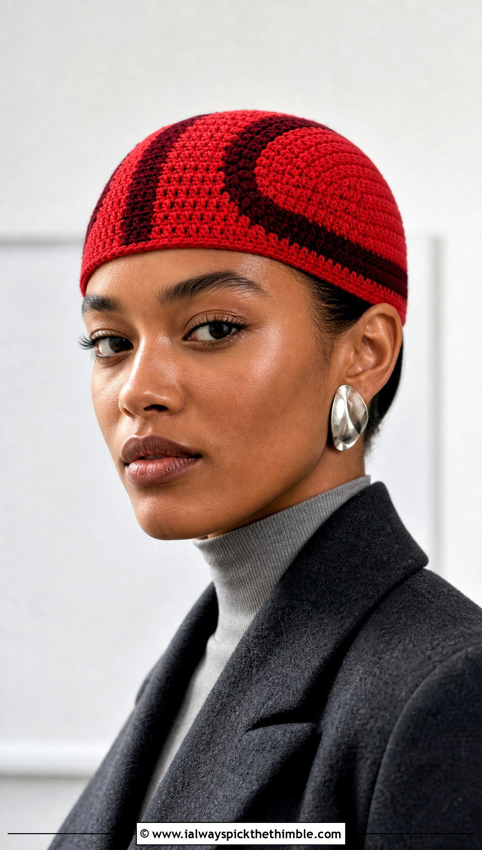 Crochet Basketball Skullcap With Monochrome Outfit - 20 crochet basketball hat outfit ideas
