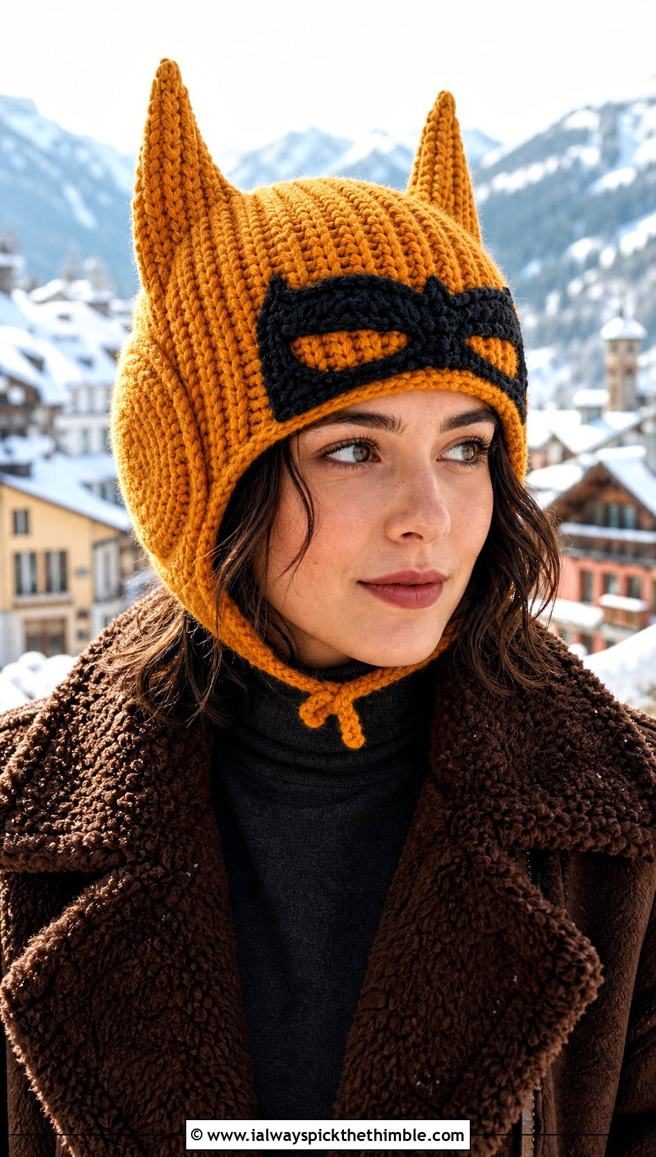 Crochet Batman Aviator Hat With Shearling Jacket - 25 crochet batman hat outfit ideas