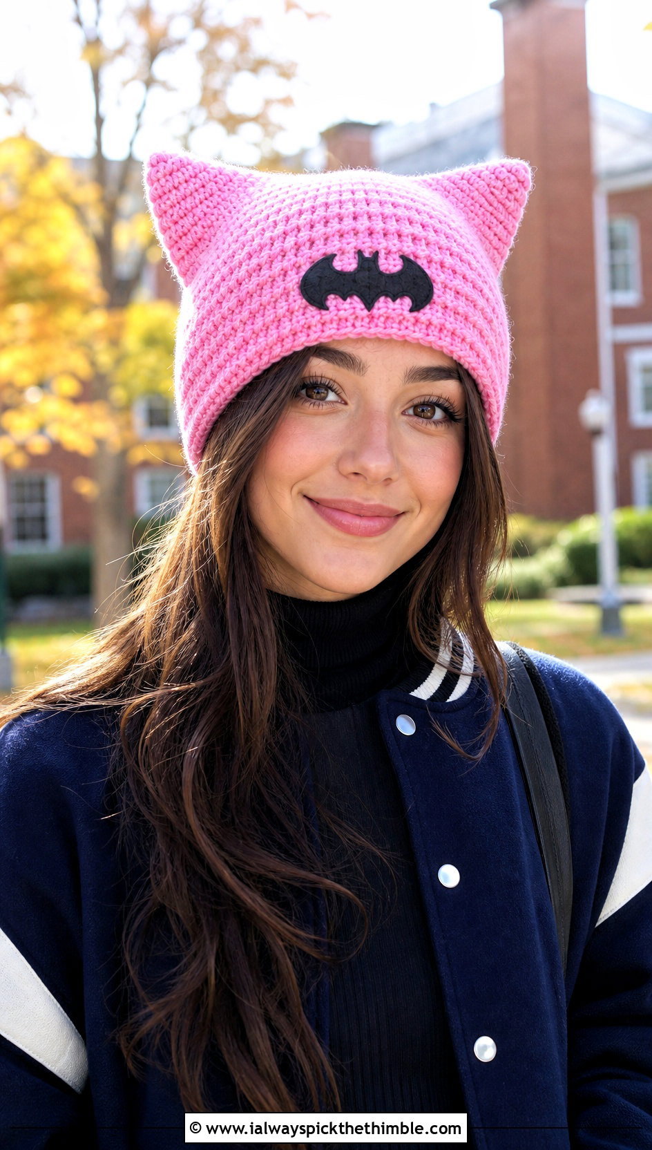 Crochet Batman Cat Ear Beanie With Pleated Midi Skirt - 25 crochet batman hat outfit ideas