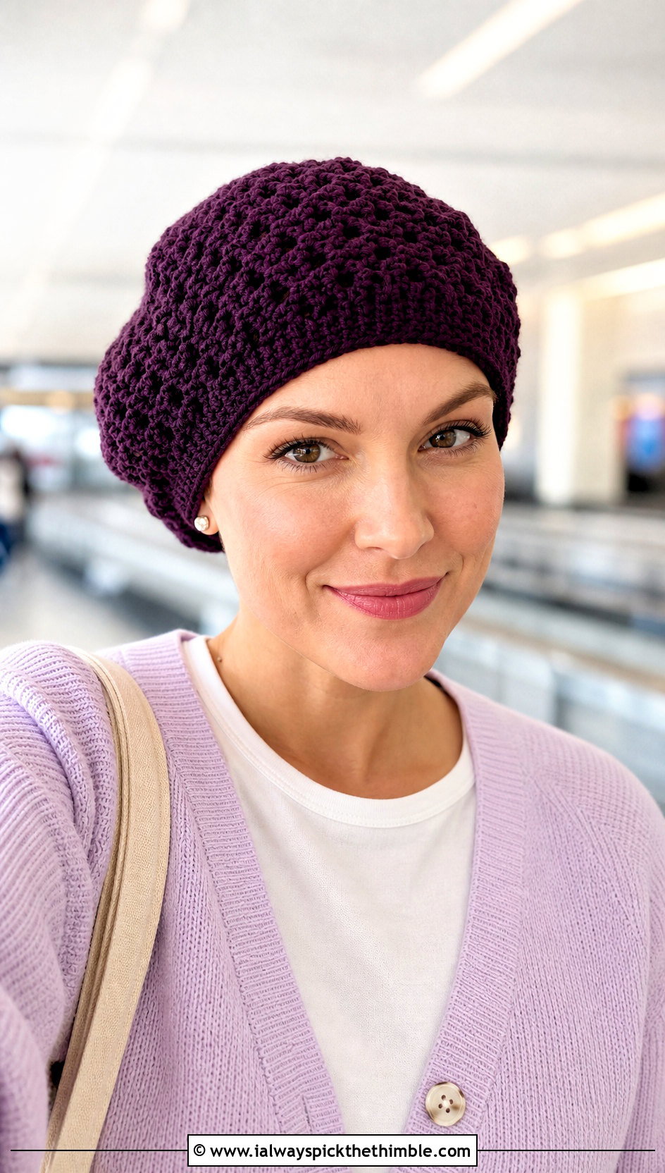 Crochet Beret Chemo Hat With Travel Outfit - 20 crochet chemo hat outfit ideas