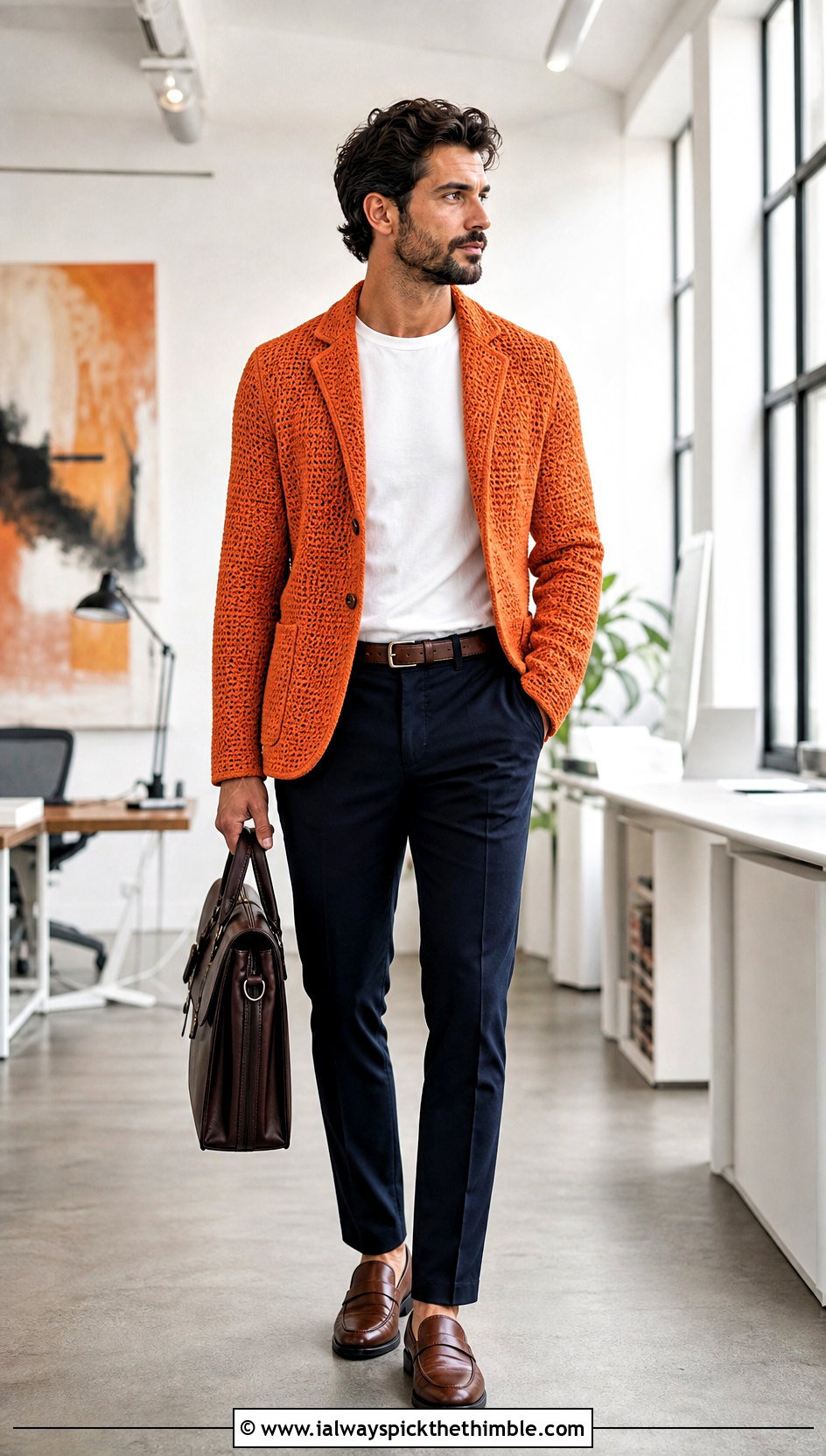 Crochet Blazer With Crewneck T Shirt - 25 crochet clothes for men outfit ideas