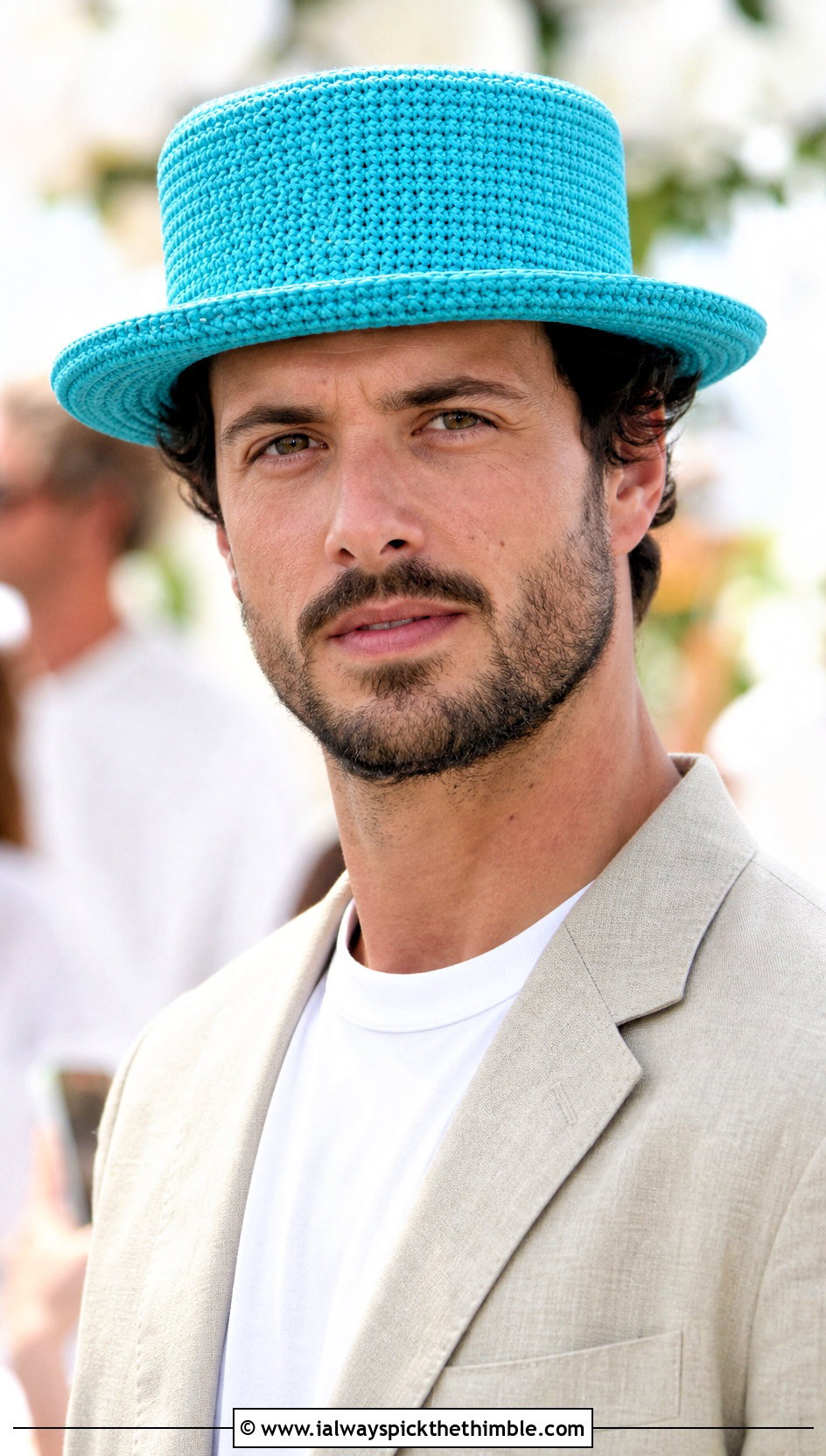 Crochet Boater Hat With Linen Suit - 25 crochet hats men outfit ideas