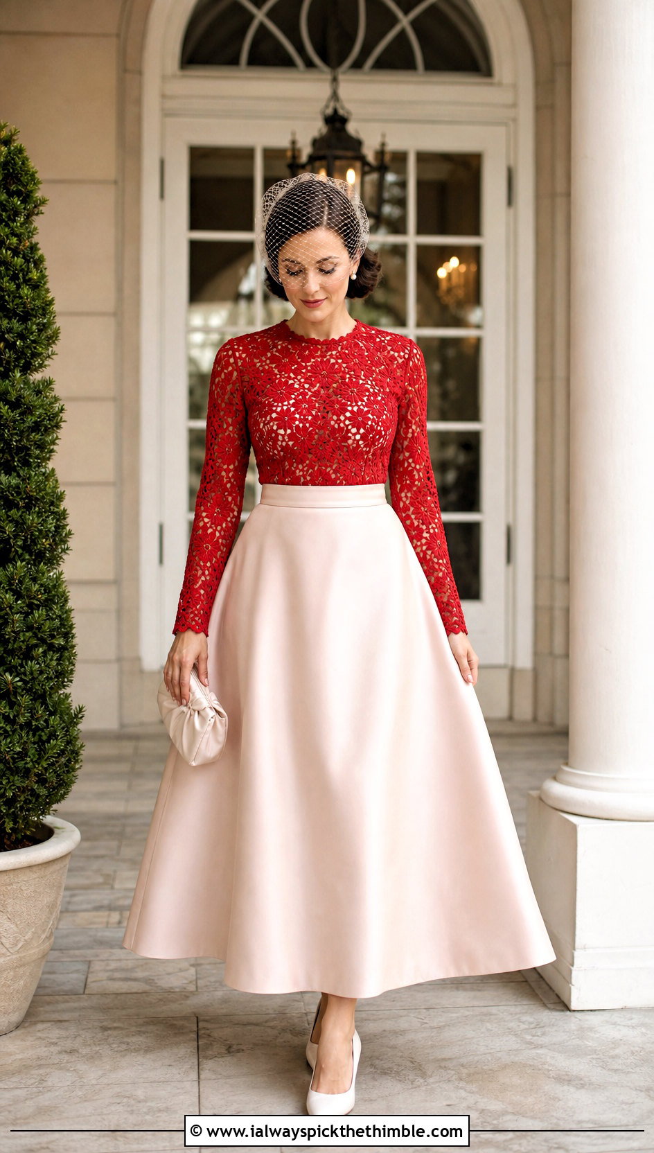 Crochet Bodice Satin Skirt Wedding Dress - 15 long sleeve crochet wedding dress outfit ideas