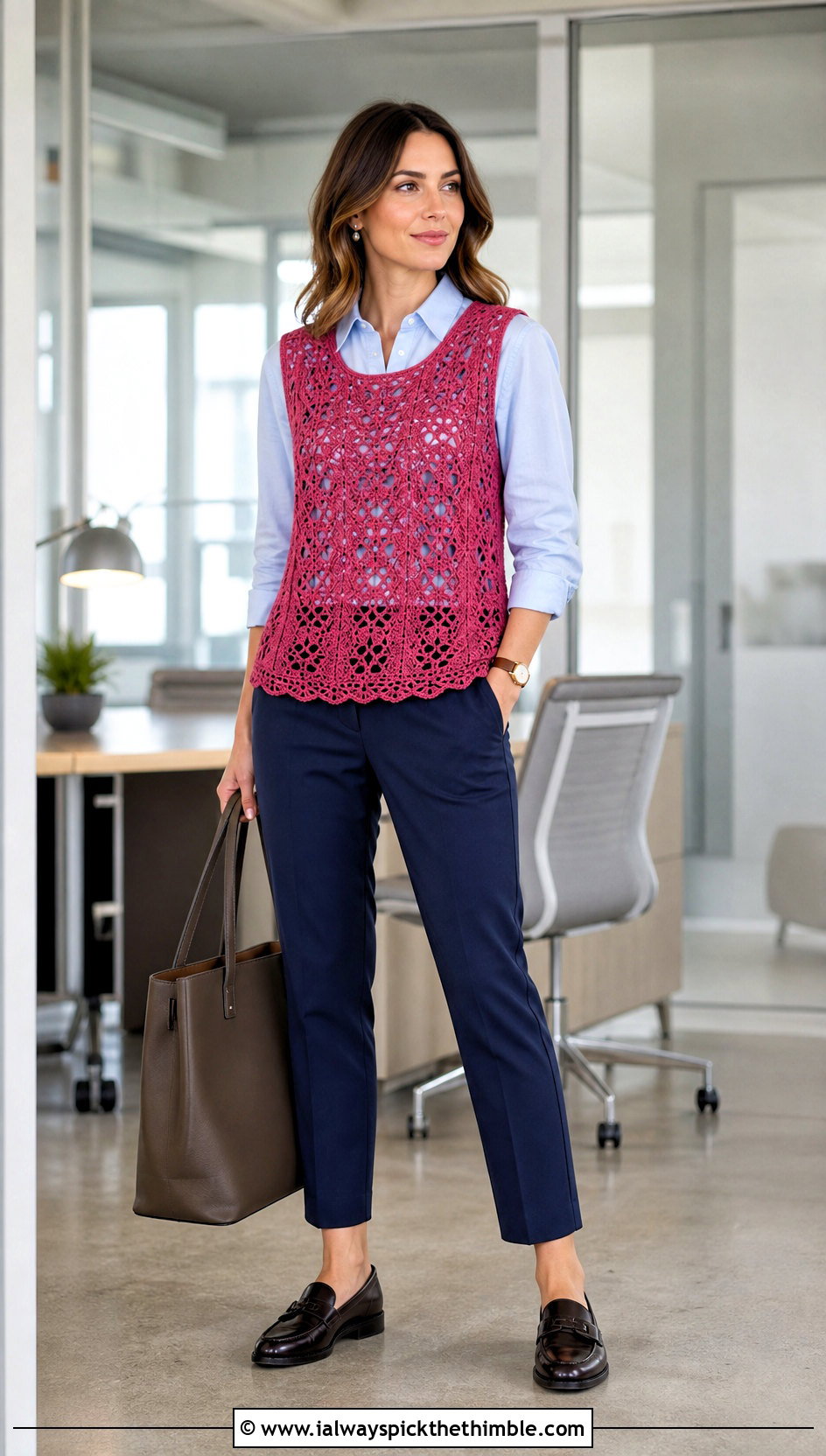 Crochet Boho Sweater Vest With Button Down Shirt - 20 crochet boho sweater outfit ideas