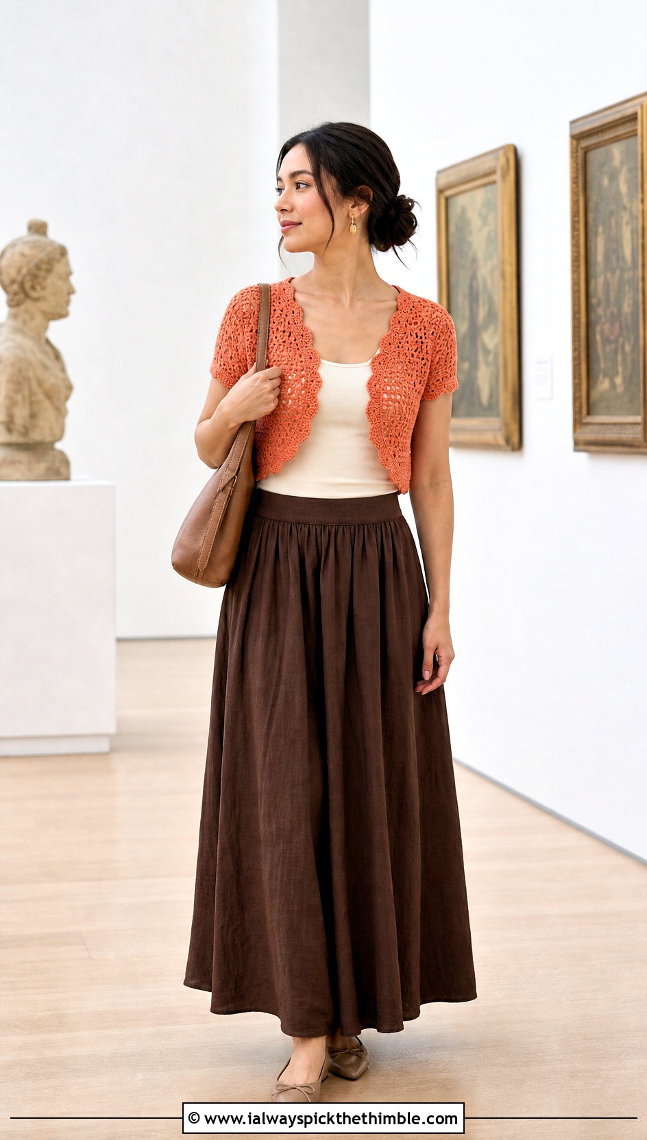 Crochet Bolero With Tank Top And Maxi Skirt - 25 crochet garments outfit ideas