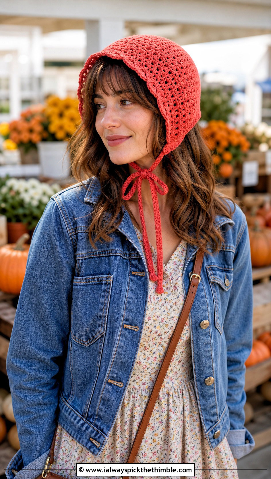 Crochet Bonnet Hat With Prairie Dress - 25 one piece crochet hat outfit ideas