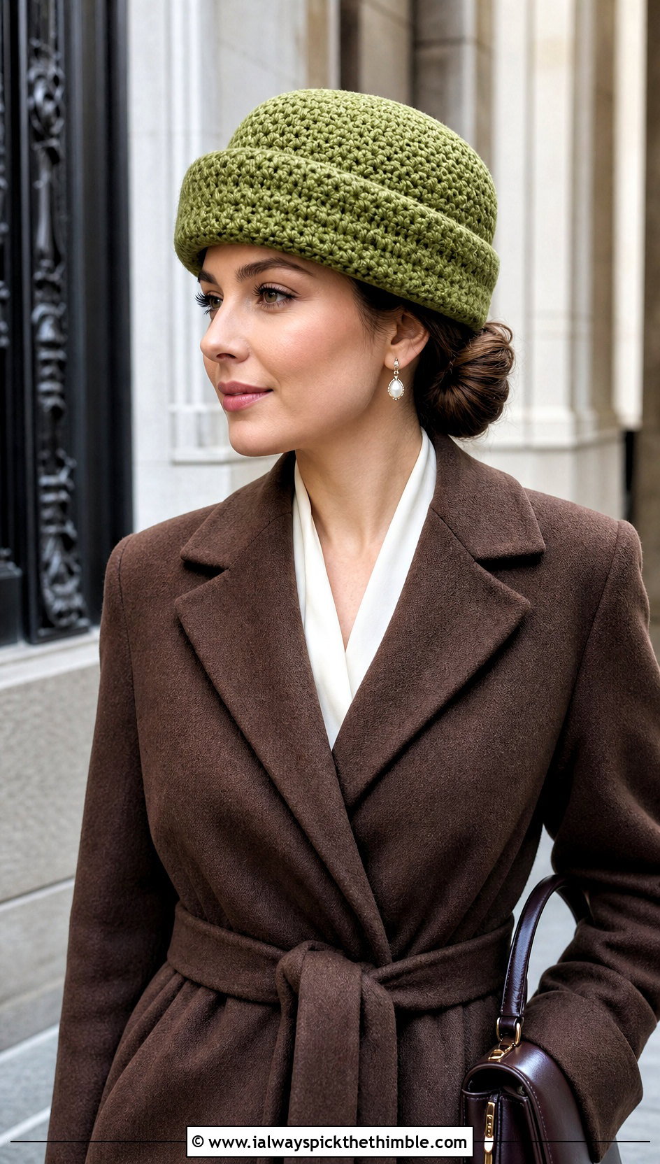 Crochet Boyarka Hat With Belted Coat - 25 crochet russian hat outfit ideas