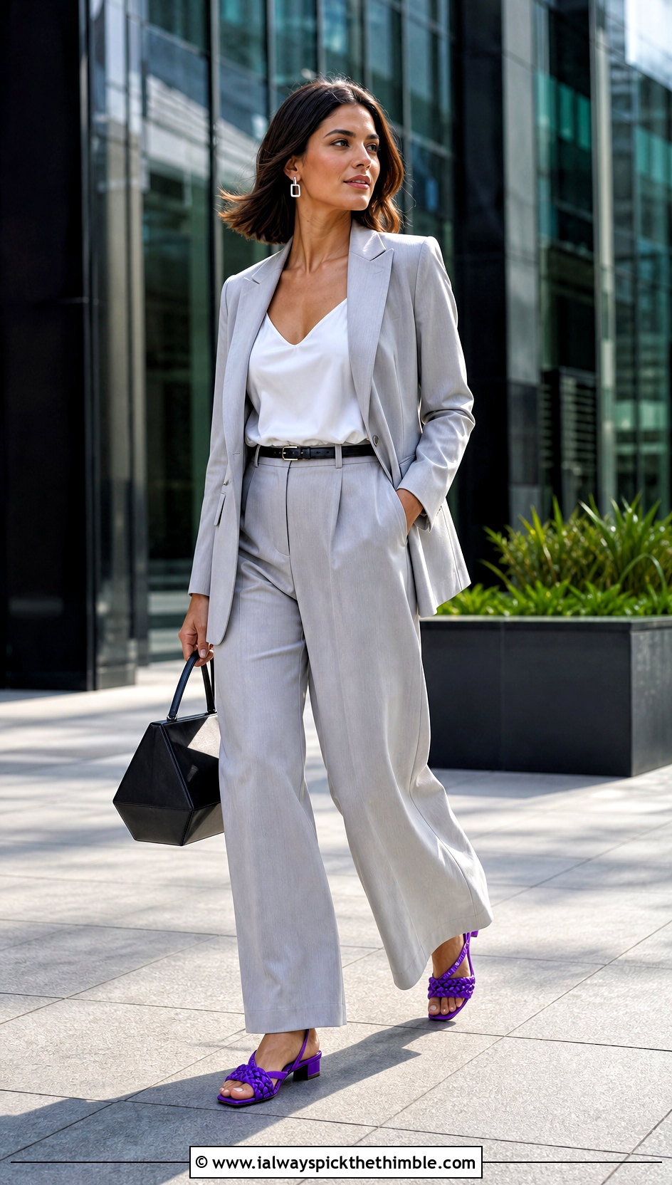 Crochet Braided Slingback Sandals With Wide Leg Suit - 15 crochet open-toe sandals outfit ideas